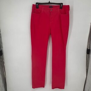 NYDJ Skinny Pants Womens 12 Pink Good Stretch Mid Rise 5-Pocket 3612